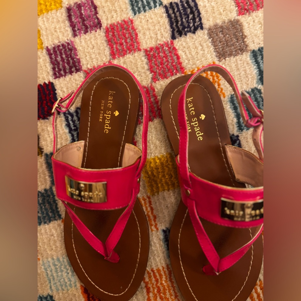 Kate Spade Vibrant Pink Patent Leather Sandals
